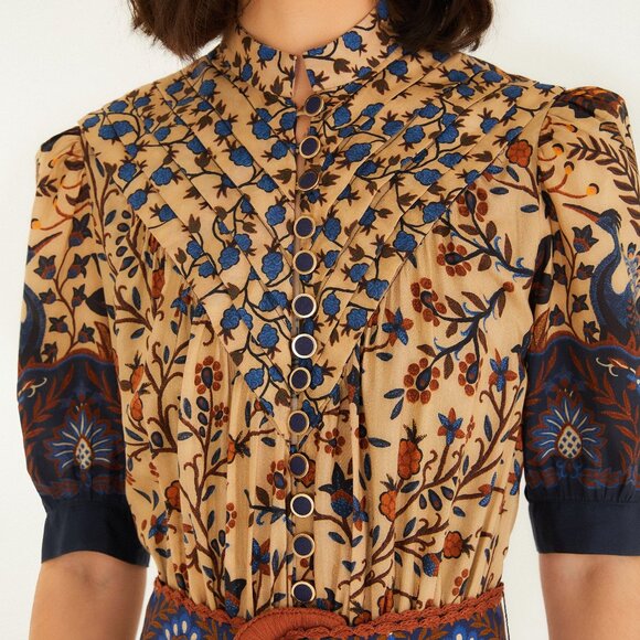 FARM Rio Short Sleeve Midi Dress, Size XS - Picture 3 of 3